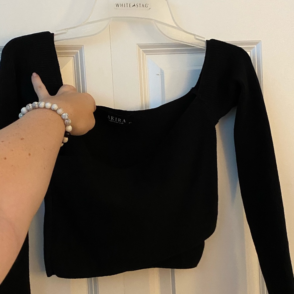 Akira Black  long sleeve Crop top *NEW*